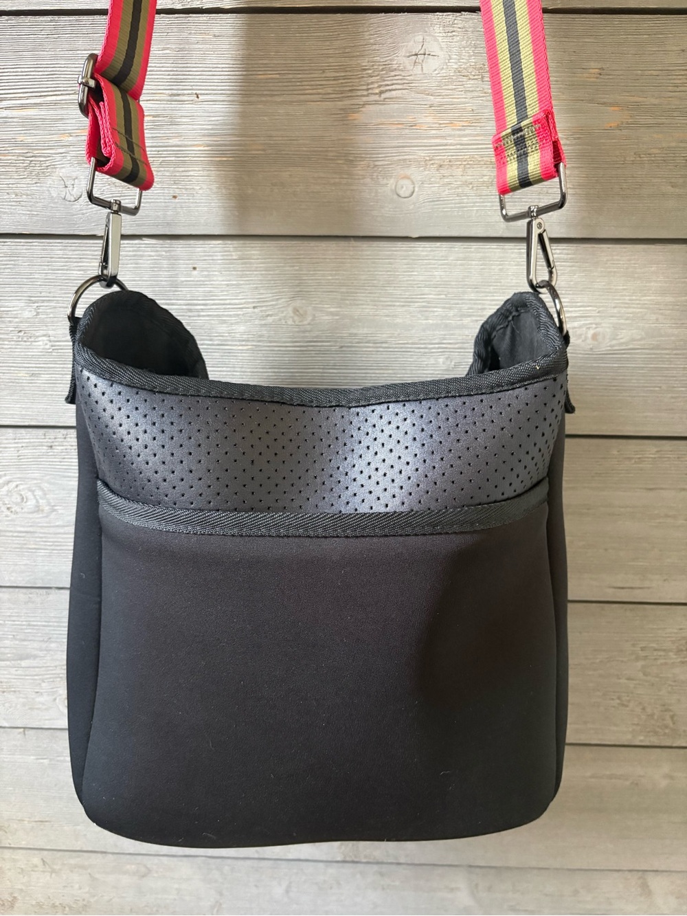HAUTE SHORE Black Neoprene Crossbody Bag - Picture 5 of 8